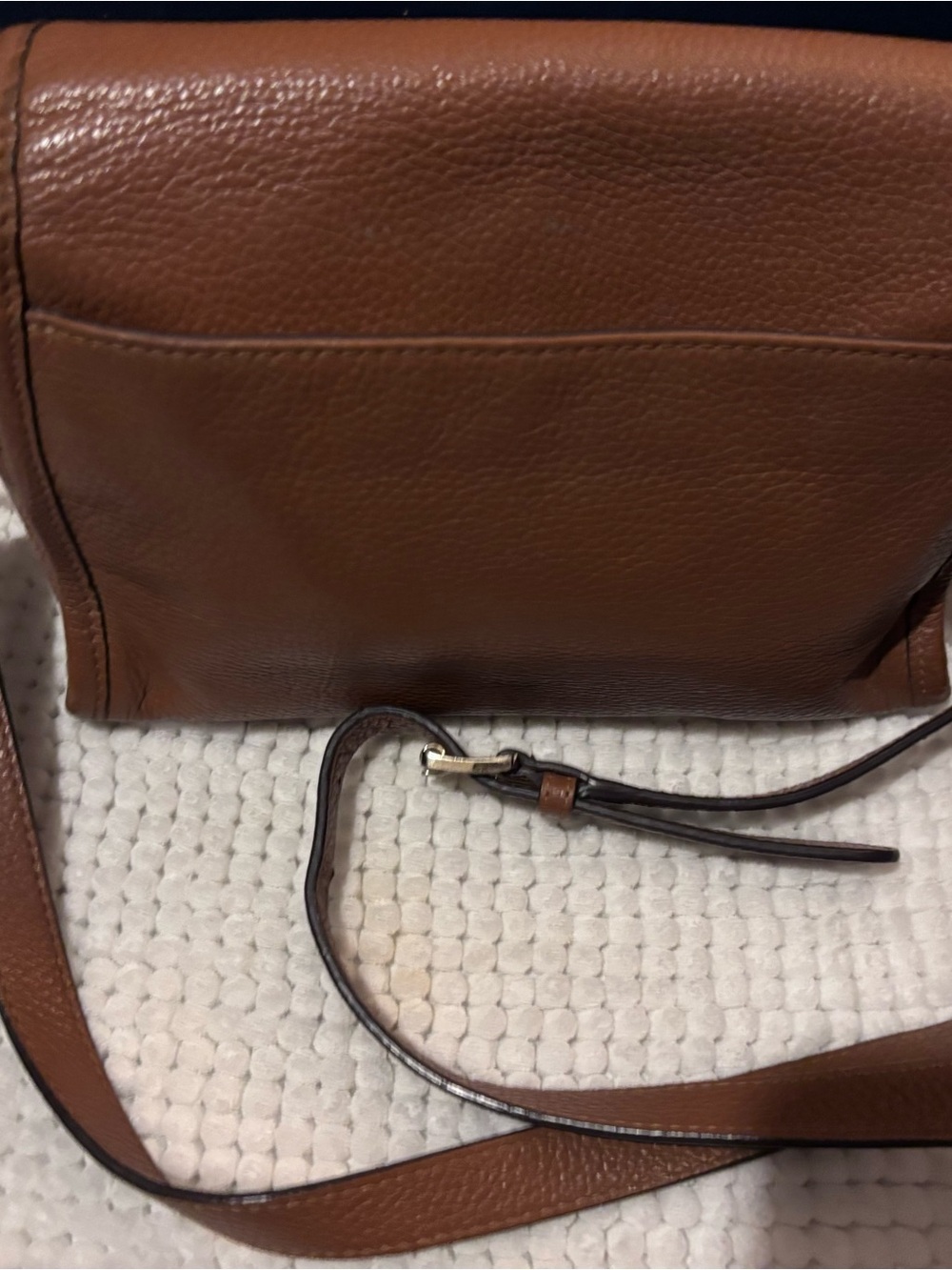 Michael Kors Brown Pebbled Leather Crossbody